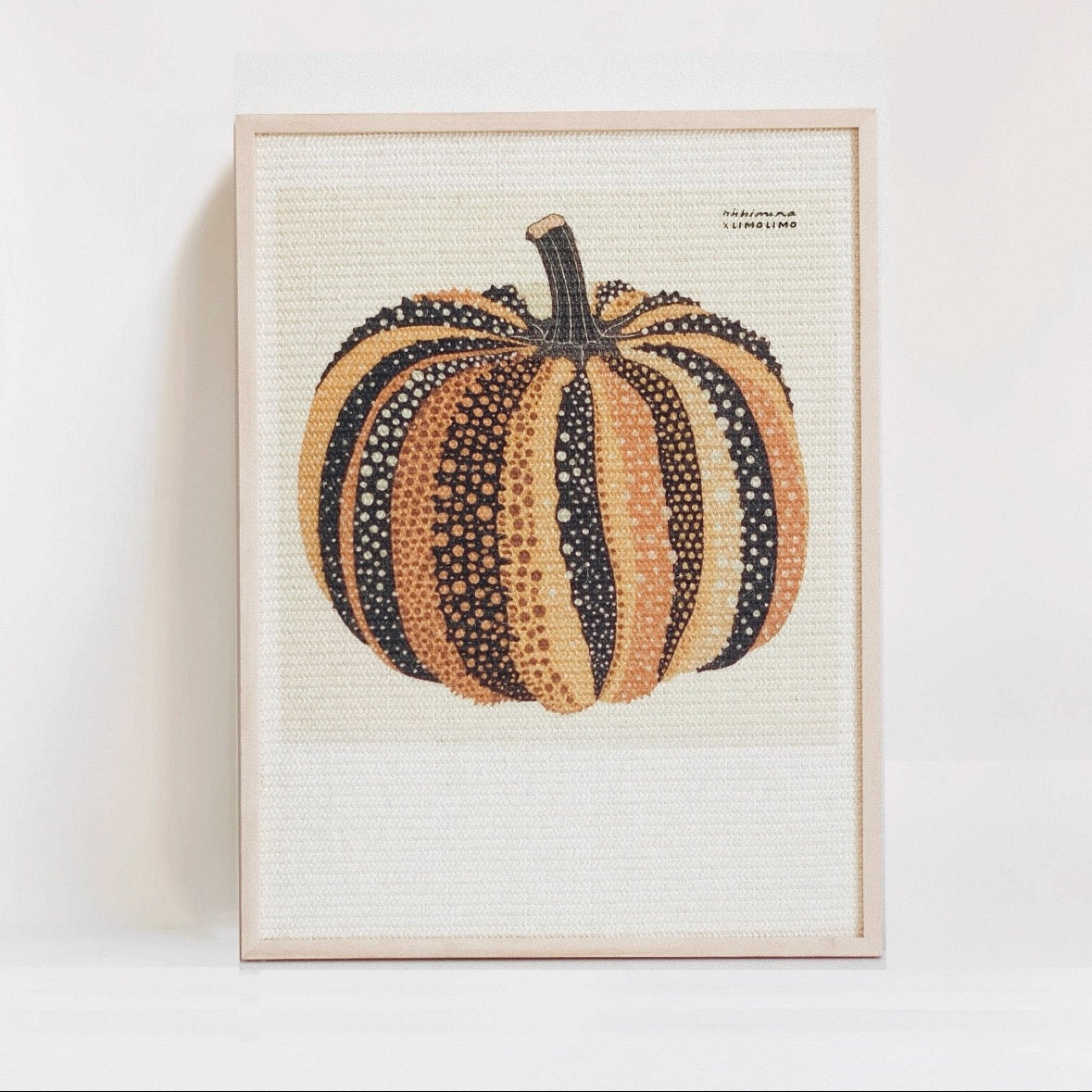 Collaboration Series: White-Based Pumpkin Art Frame Sisal Cat Scratcher