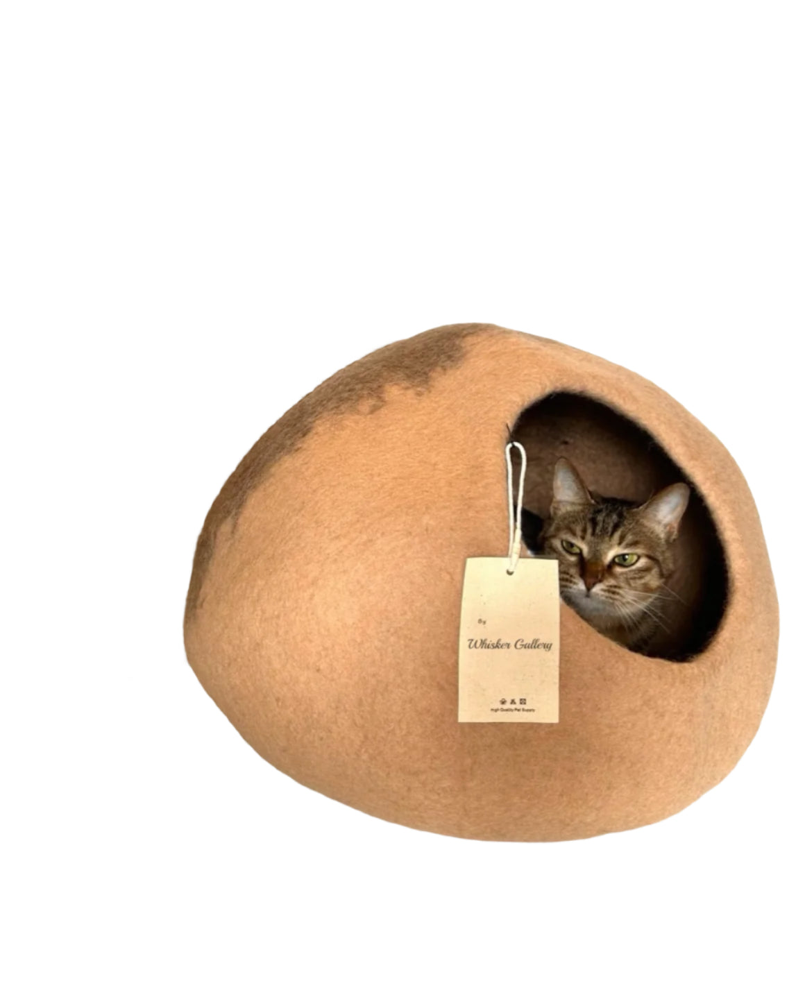 Chestnut Wool Handmade Cave Cat House