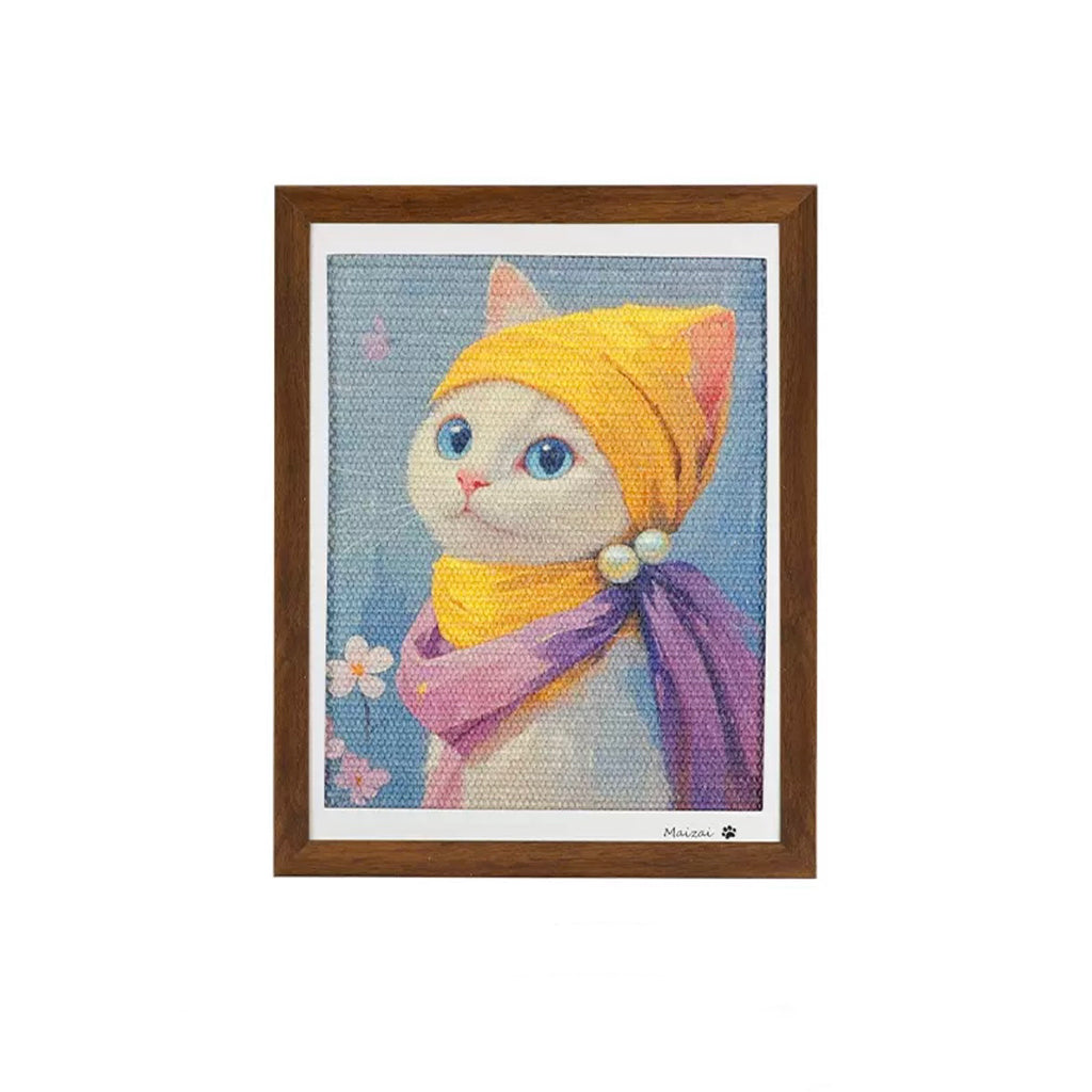 Pearl Maiden Cat Art Frame Sisal Cat Scratcher