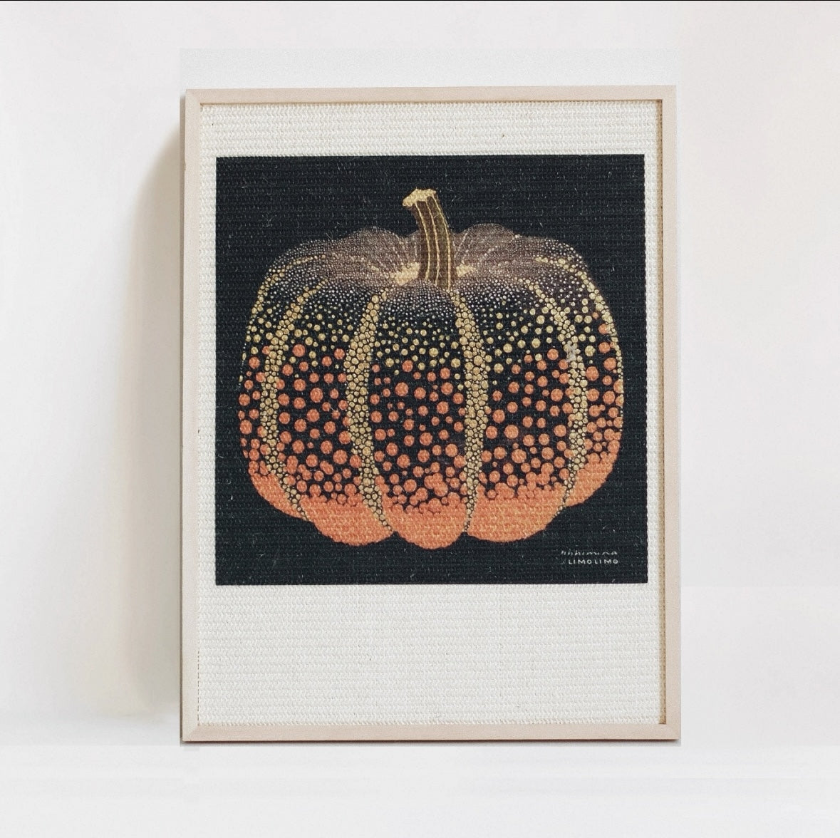 Collaboration Series: Black-Based Gradient Pumpkin Art Frame Sisal Cat Scratcher