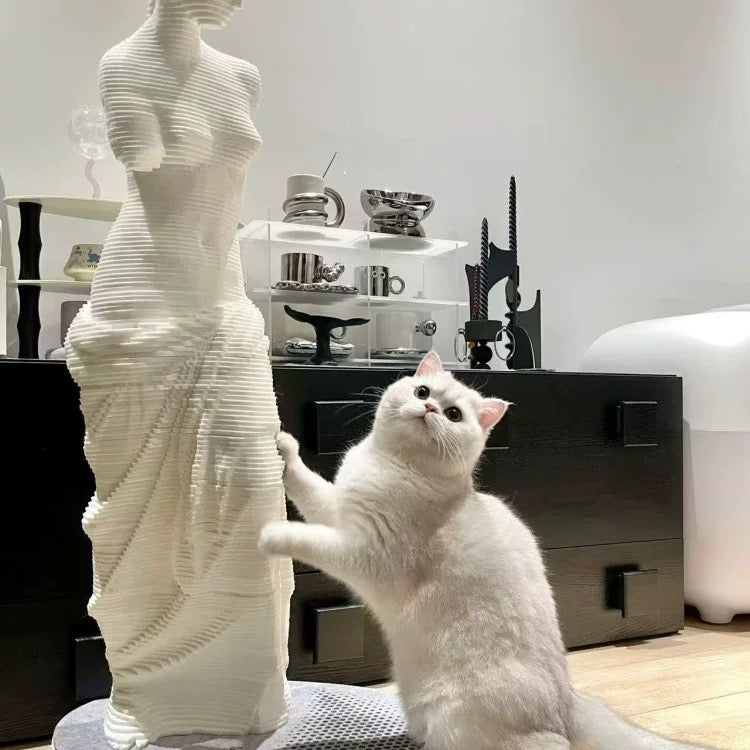 White Venus Classical Sculpture Cat Scratcher